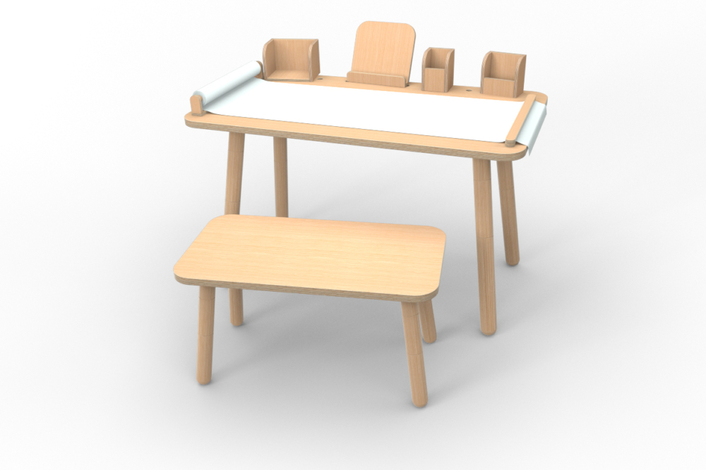 Komplett-Set growing table aus Holz von pure position