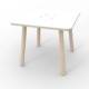 weißer kleiner quadratischer Kinderspieltisch aus Holz von pure position