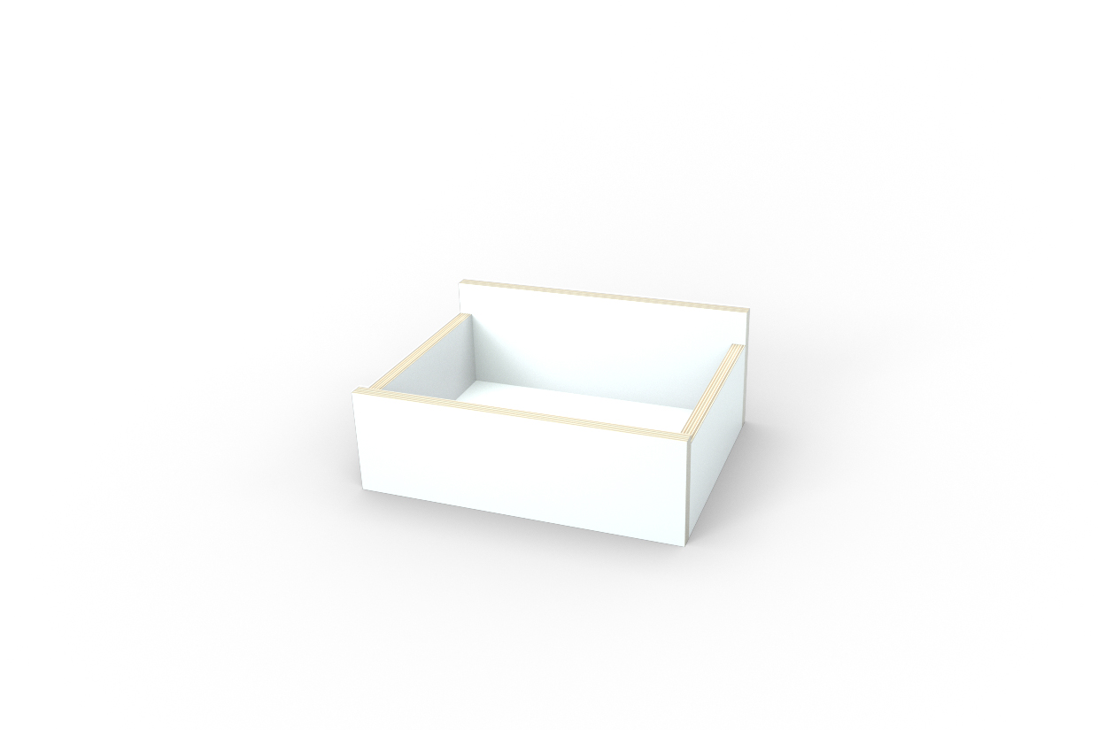 weiße kleine Box aus Holz von pure position